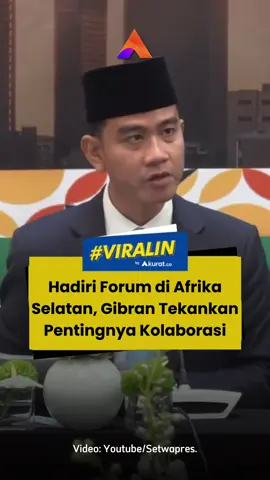 Wakil Presiden RI, Gibran Rakabuming Raka, menghadiri forum Indonesia-Afrika CEO Forum di Johannesburg, Afrika Selatan (Afsel). Gibran menyampaikan salam dari Presiden Prabowo Subianto kepada puluhan pengusaha Afsel yang hadir dalam forum tersebut. Forum itu merupakan agenda pertama Gibran selama kunjungannya di Afsel. Agenda yang digelar pada Jumat (21/11/2025) waktu setempat ini diinisiasi oleh Kamar Dagang dan Industri (Kadin) Indonesia. Dalam pidatonya dengan bahasa Inggris, Gibran menyampaikan forum kerja sama ini menjadi langkah besar untuk memperkuat hubungan Indonesia-Afrika Selatan dan komitmen kedua negara guna memperluas kolaborasi. Gibran menekankan Indonesia juga berkomitmen untuk memperluas investasi luar negeri di Afrika Selatan. Menurut Gibran, Afrika Selatan adalah mitra strategis dan pintu gerbang Indonesia agar masuk ke pasar Afrika.  🎥: Youtube/Setwapres. #viral #wapresgibran #forumindonesiaafrika #kolaborasi #akuratco 