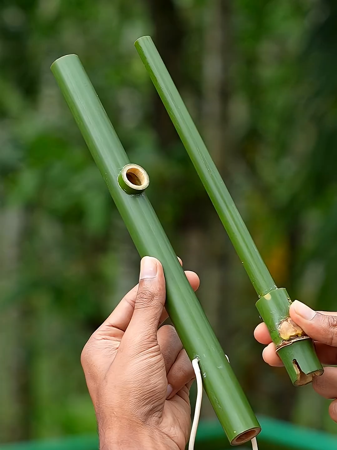 Simple Bamboo Craft with DIY Slingshots #diy #craft #fbshorts #wood #bamboo #ecoshooter #ecocreations #ecocraft #handmadeslingshot #outdoorfun #bamboo