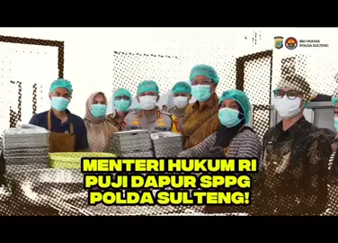 Menkum RI Puji Dapur SPPG Polda Sulteng, Layak Jadi Contoh Terbaik – Palu - Menteri Hukum Republik Indonesia (Menkum RI), Supratman Andi Agtas, memberikan apresiasi tinggi terhadap standar operasional, kebersihan, dan kualitas gizi di dapur Sentra Pelayanan dan Pemberian Gizi (SPPG) Polda Sulawesi Tengah (Sulteng).  Penilaian ini disampaikan Menkum saat melakukan peninjauan langsung di dapur Makanan Bergizi Gratis (MBG) yang berlokasi di Palu, hari ini. Dalam kunjungannya, Menkum Supratman Andi Agtas menyoroti beberapa aspek kunci yang menjadikan SPPG Polda Sulteng sebagai role model. 