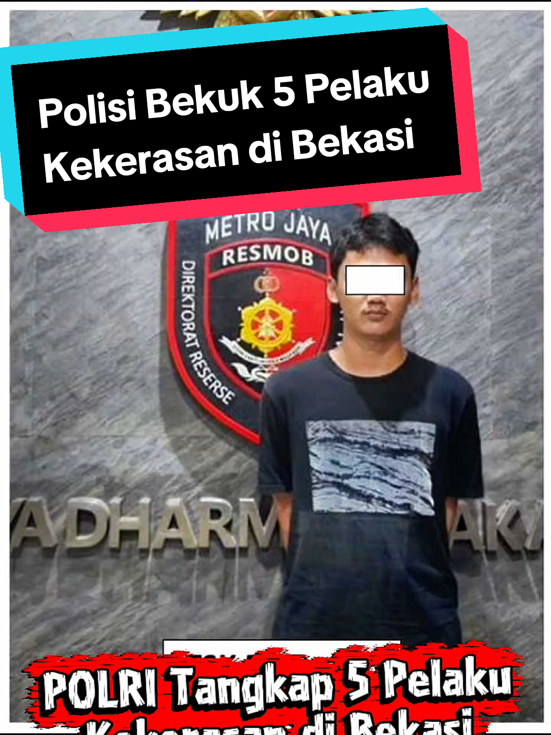 BREAKING NEWS!! Polri Gerak Cepat Ungkap Kasus Kekerasan di Bekasi, 5 Pelaku Diamankan dalam Sehari Jakarta – Polisi bergerak cepat menangani laporan seorang remaja berinisial H (19) yang menjadi korban aksi kekerasan di kawasan Jatiasih, Kota Bekasi. Kejadian itu sempat membuat warga resah hingga akhirnya Polri melalui Tim Resmob Polda Metro Jaya turun tangan melakukan serangkaian langkah penyelidikan. Kabidhumas Polda Metro Jaya Kombes Pol Budi Hermanto mengatakan bahwa begitu laporan diterima, petugas langsung melakukan olah TKP, memeriksa saksi, hingga menelusuri rekaman CCTV di jalur yang dilalui para pelaku. Dari hasil analisis lapangan, tim berhasil mengidentifikasi dua perempuan dan tiga pria yang diduga terkait dengan serangan terhadap korban.  “Setiap laporan masyarakat langsung kami tindak secara cepat dan profesional. Ini bentuk peningkatan pelayanan publik dan konsistensi Polri dalam penegakan hukum,” ujarnya pada Sabtu (22/11/25). Lanjut, ia menjelaskan Peristiwa itu terjadi pada Minggu (16/11/2025) dini hari saat korban melintas seorang diri di Jalan Benda, Jatiasih. Di lokasi itu, sejumlah pelaku tiba-tiba menghadang dan menyerang korban hingga menyebabkan luka pada bagian punggung. Setelah mendapatkan pertolongan, korban melapor ke Polsek Jati Asih sehingga penyelidikan dapat segera dilakukan. Dari rangkaian penyelidikan intensif tersebut, polisi berhasil menangkap lima pelaku di tiga lokasi berbeda di wilayah Bekasi pada Senin (17/11/2025). Mereka memiliki peran berbeda mulai dari pengumpan, joki, hingga eksekutor. Barang bukti berupa dua bilah celurit, dua unit sepeda motor, serta pakaian yang dipakai pelaku turut diamankan. Sementara satu pelaku lain berinisial R masih dalam pengejaran. Pengungkapan cepat ini kembali menegaskan komitmen Polri untuk hadir secara sigap, tanggap, dan memberikan rasa aman kepada masyarakat. #FiturSuaraTikTok #bekasi #viraltiktok #fyppppppppppppppppppppppp #kasus @adearymillcop @buher_2000 @Risma Silalahi390 @Divisi Humas Polri @Polda Metro Jaya 