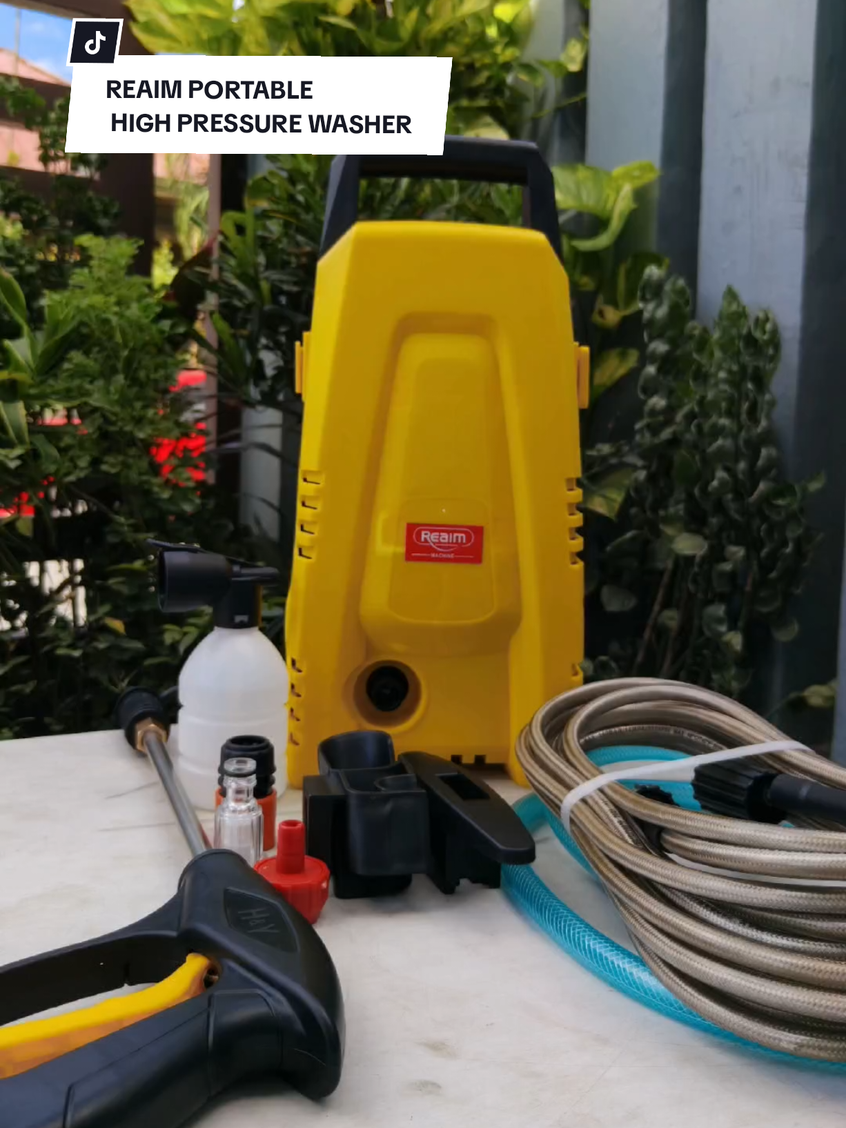 REAIM PORTABLE HIGH PRESSURE WASHER . 20000KPA , 2900 PSI ,200BAR AT 15 METERS RANGE  #reaim #highpressurewasher #pressurewashing #pressurewashing #fyp 