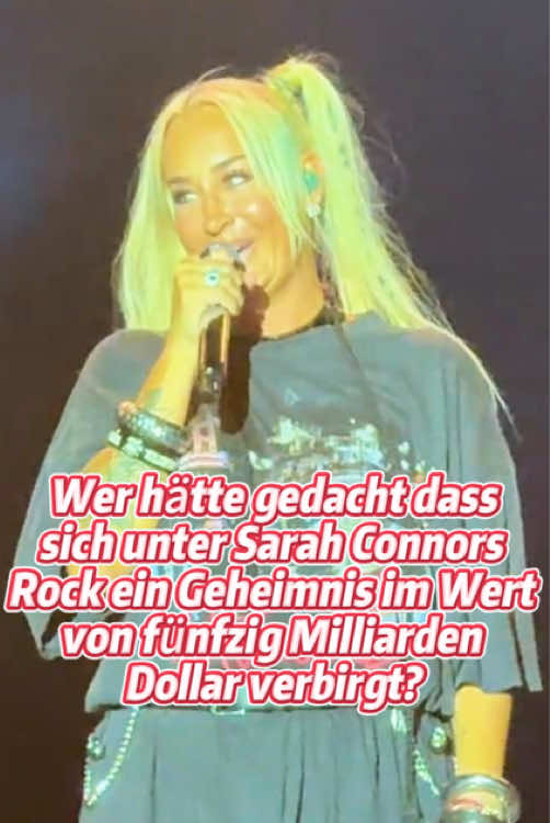 No one could have imagined that beneath the skirt of 45-year-old Sarah Connor lay a $50 billion secret.#celebrity #sarahconnor #foryoupage❤️❤️ #singers #fyp 