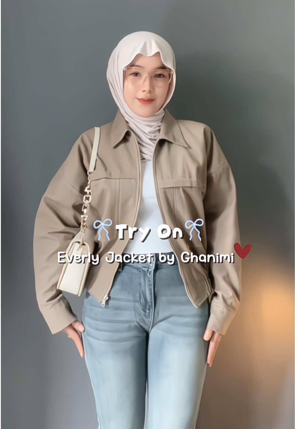 Warna stone best seller banget😍 #ghanimi #OOTD #outfitideas #jaketwanita #jaketcrop 