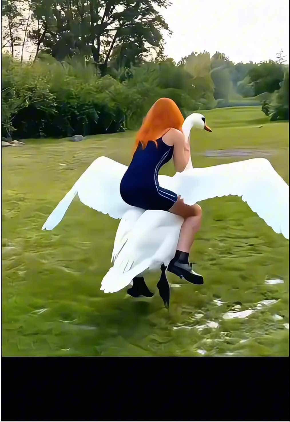 The swan filter effect ,the swan effect ai flying trend,how to make an ai swan riding filter video ai swan flying effect tutorial ai swan riding video template how to use the swan riding effect on tiktok #capcut #capcutpioneer #capcutforus #flying #swan 