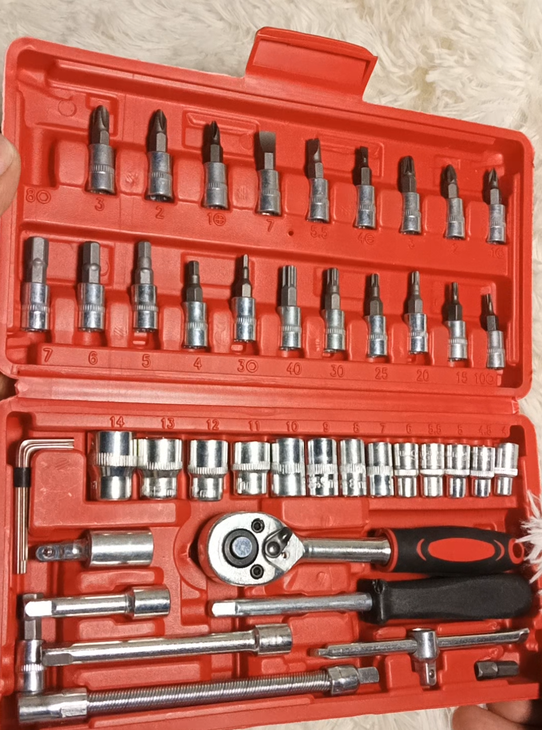 Hindi kana mangngambang masiraan sa daan pag may ganito set ng tools sa motor mo 👌🏾 #46pcssocketwwrenchset #46pcstoolboxset #toolssetbox #toolsset 