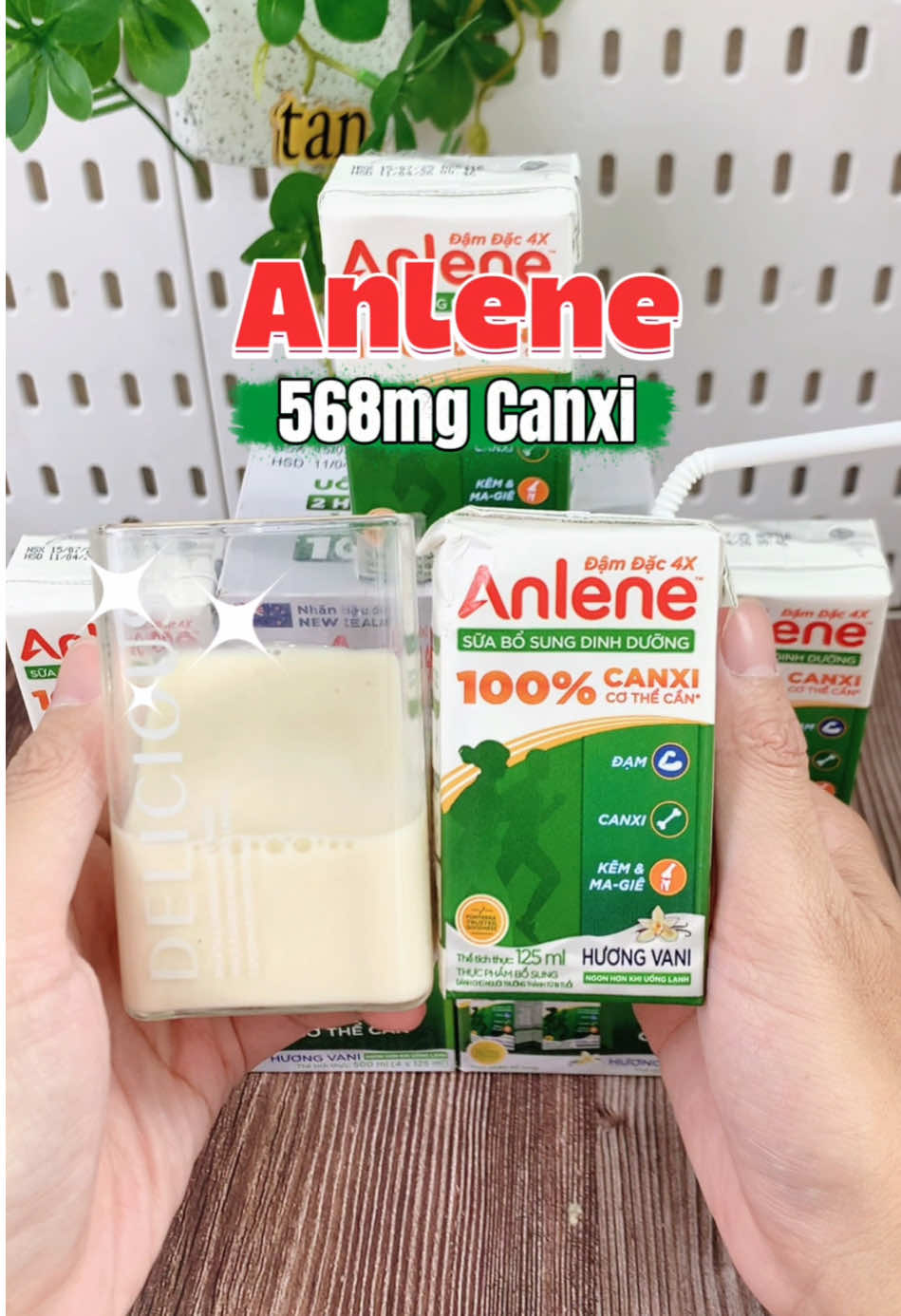 568mg cho 1 hộp sữa Alene 125ml thơm ngon. Sữa sản xuất tại Thái Lan 🇹🇭 thương hiệu của NewZealand nha mọi người ơi 🇦🇺 #anlene #suaanlene #suanuocanlene #fonterra #saleluongve 