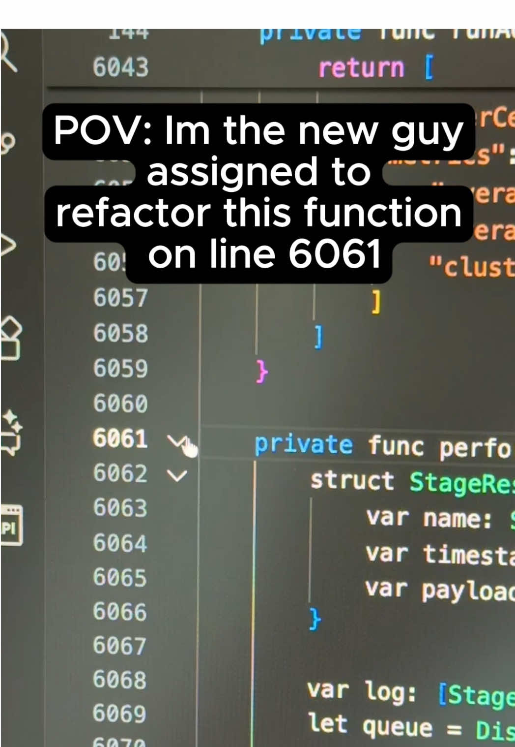 My laptop broke the first time I folded this function #vscode #code #funny #work