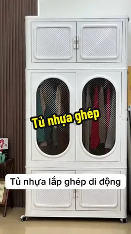 Tủ nhựa lắp ghép, có bánh xe di động. #khotienich123 #giadungtienich #giadungthonhminh #tienich #giadung 