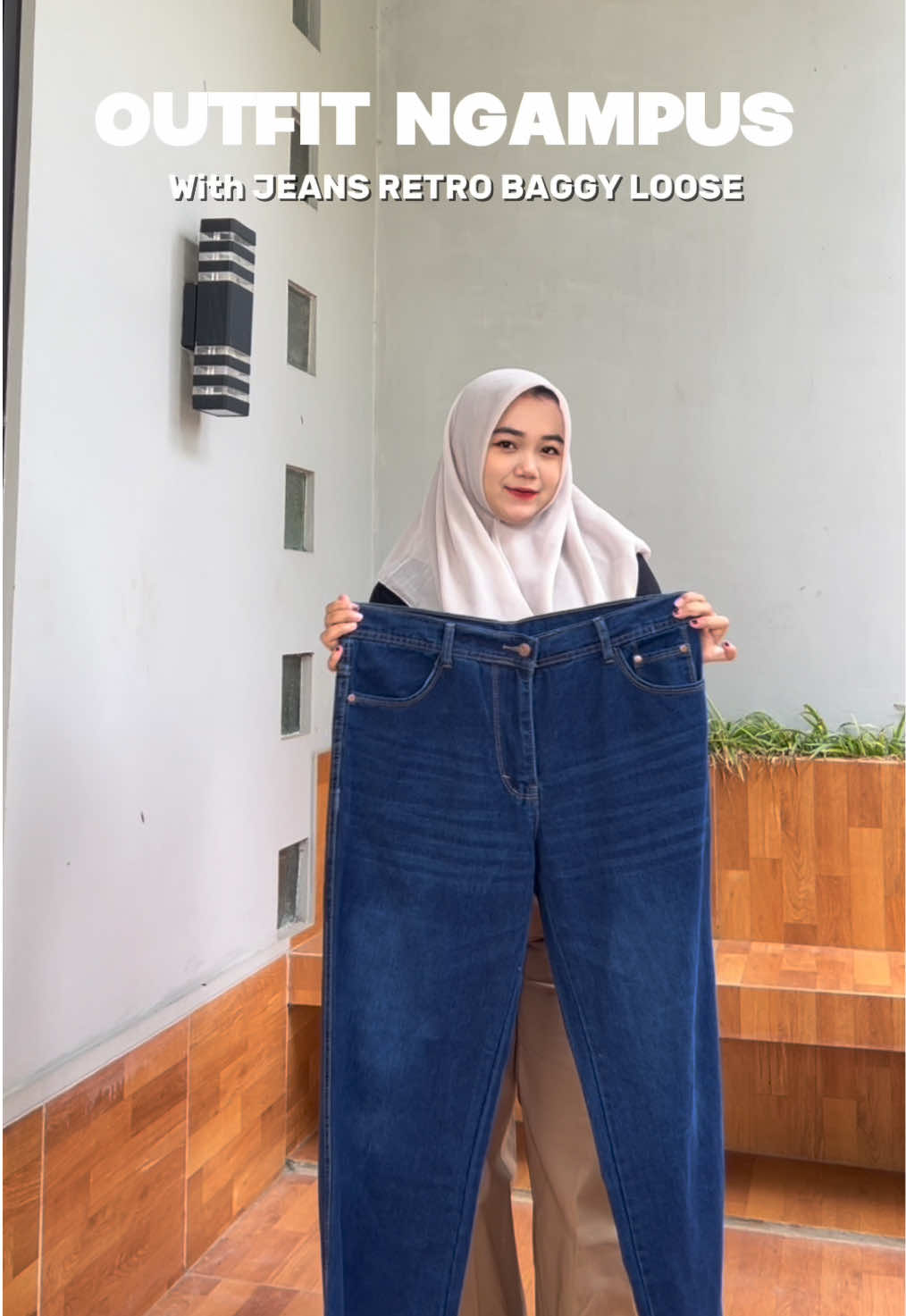 Outfit ngampus pakai jeans gombrong by uniquee💗✨#jeansretro #gombrong #outfitideas #outfitngampus #cuantanpabatas 