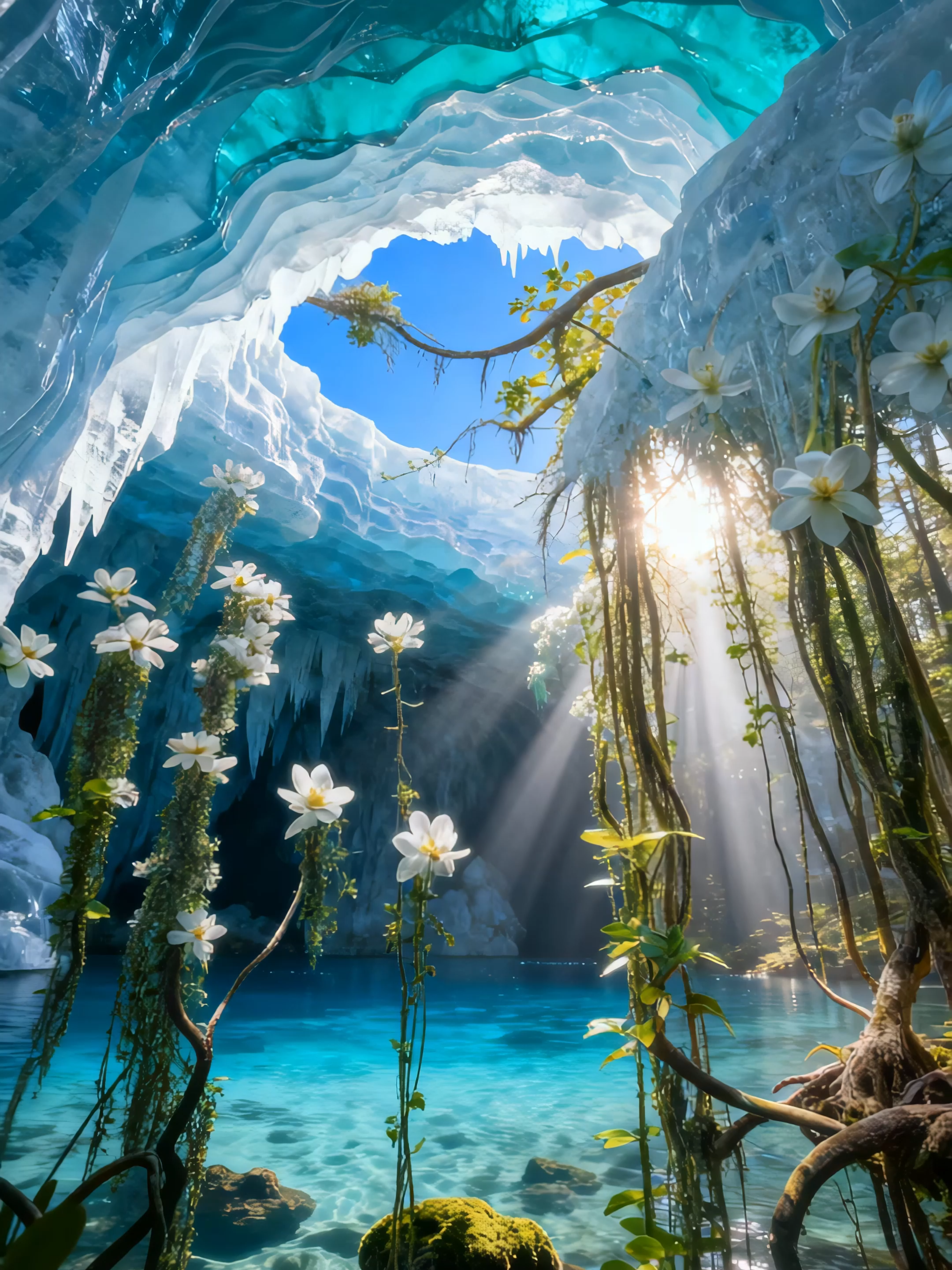 AIでしか描けない絶景28　～浄化の源流～　#aiart #リラックス #神秘的 #幻想的な風景 #癒し