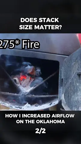 Does Stack Size Matter? How I increased airflow on the Oklahoma Joe's offset smoker #griddleaccessories #smoker #tipsandtrick #tips #trick #offsetsmoker #bbq #safe #PitBossGrill #GrillFix #pellet #fyp #foryourpage