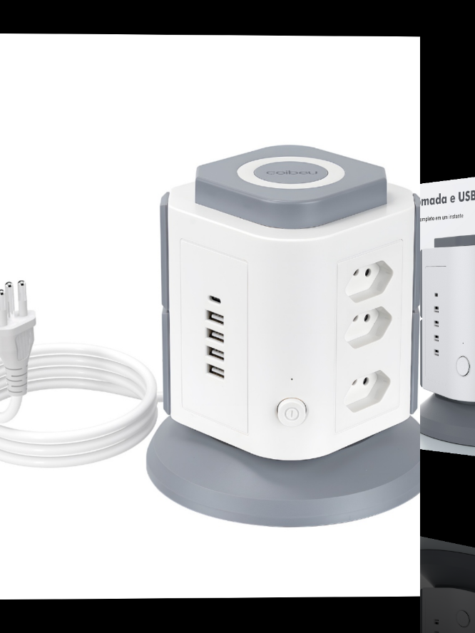 Shopee ID: BZH-RHN-UNM R$ 102,99 - R$ 136,99 Energia organizada e segura para todos os seus dispositivos ⚡🔌 #tomadas #usb #tipoC #praticidade #organização 