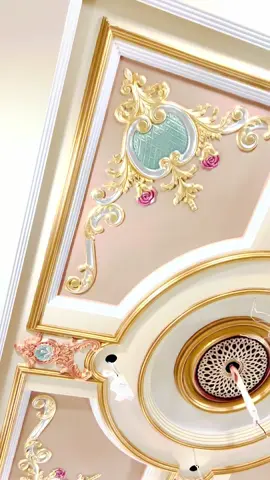 New ceiling golden painting decor room design #unfrezzmyaccount #tiktok #trending #viral #foryou 