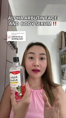 Replying to @Shinee finds ALPHA ARBUTIN FACE  AND  BODY SERUM ‼️ #alphaarbutin #alphaarbutinserum #faceandbodyserum #arbutinserum 