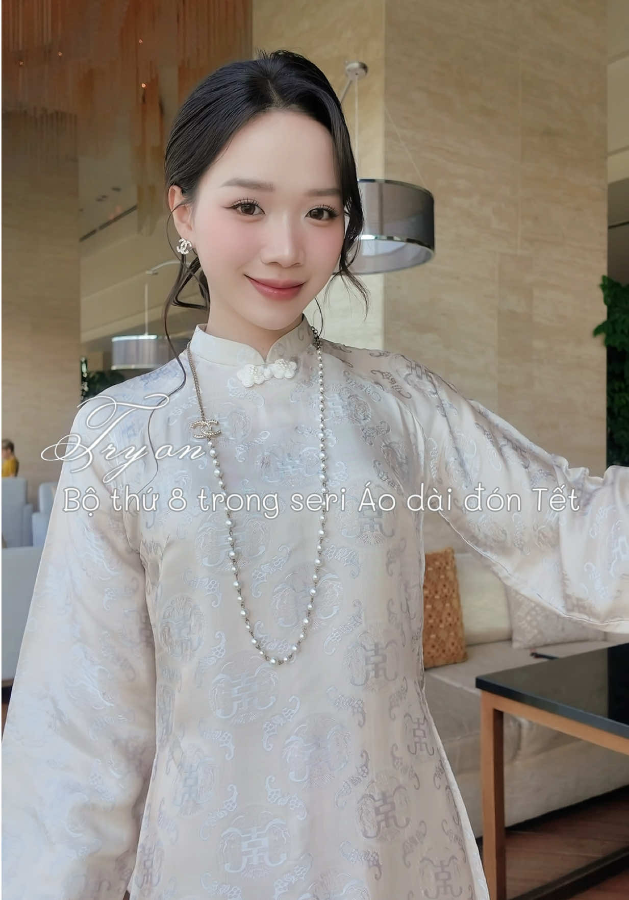 Típ tục seri Gấm vóc lụa là 🧧🪭 #tryonwithme #reviewthoitrang #reviewaodai #aodaivietnam #aodaitet 