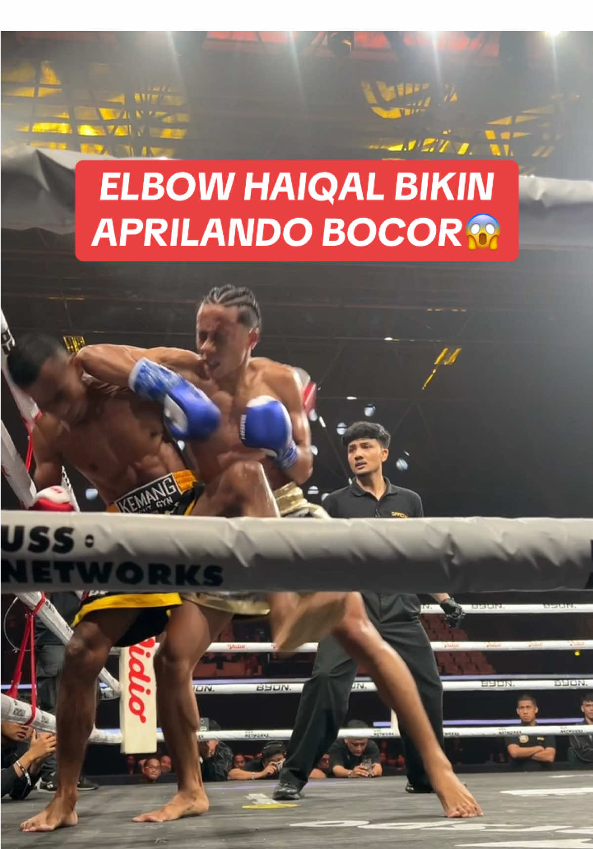 ELBOW HAIQAL BIKIN APRILANDO BOCOR😱 #byoncombat #byon6 #byoncombatshowbiz 