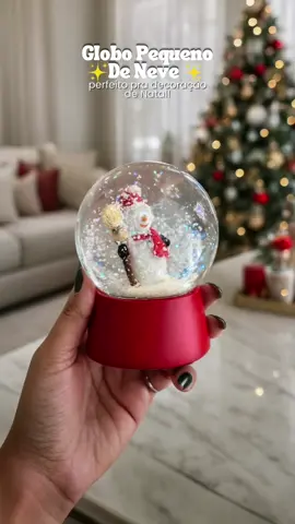 Globo Pequeno De Neve Natal #globodeneve #natal #natal2025 Item da shopee, ID do produto nos comentários ✨️ 