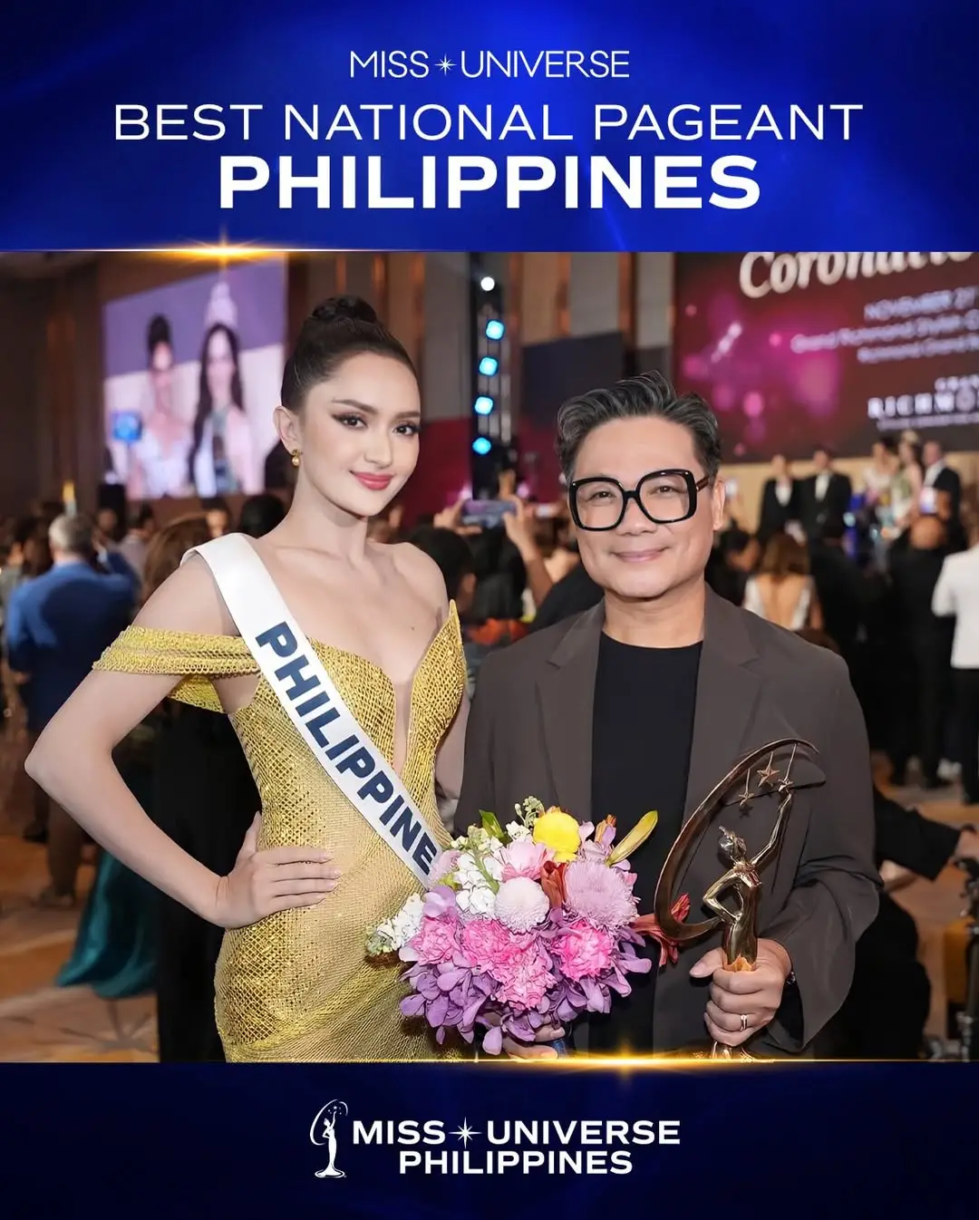 MISS UNIVERSE ORGANIZATION AWARD THE PHILIPPINES AS THE BEST NATIONAL PAGEANT..... WOW GRABE DESERVE NATIN TO, LITERAL NA TAYO TALAGA ANG THE BEST PAGEANT FANS EVER👏🇵🇭 #fyp #foryou #missuniverse #missuniversephilippines #ahtisamanalo 