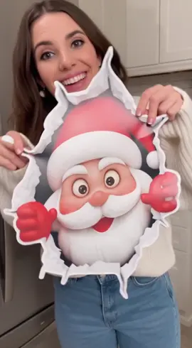 🎄 Festive season surprise is here! This super cute 3D Santa wall sticker sticks and peels off in seconds without leaving any residue! ✨ Effortlessly spruce up your holiday vibe—loved by the whole family #SantaWallSticker #ChristmasDecor #HolidayEssentials #HomeDecor #TikTokFinds 