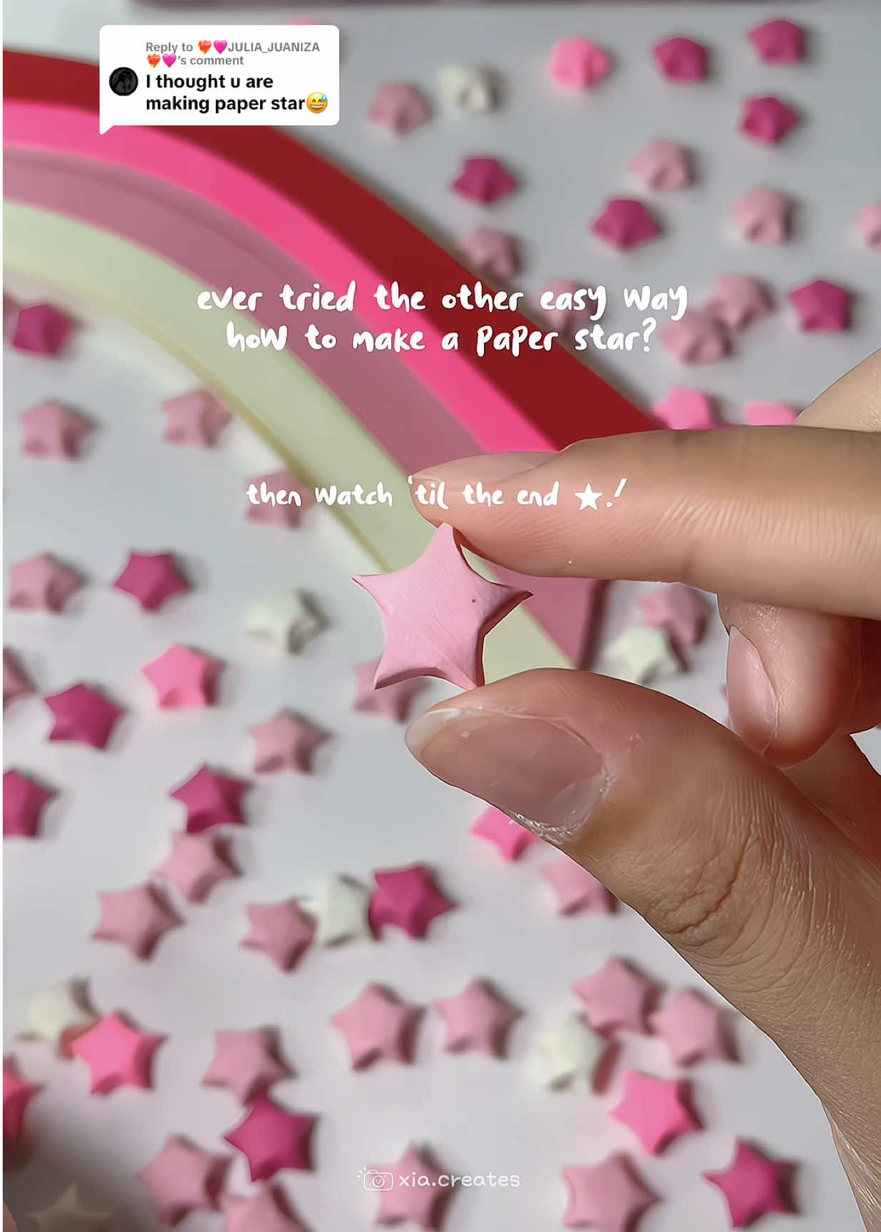 Replying to @❤️‍🔥🩷JULIA_JUANIZA❤️‍🔥🩷 can you try this one? my easy paper star tutorial unlocked you’ve gotta try😳 i love love love paper stars so much 😭⭐️✨ let me see your paper stars in the comments!😘 #paperstars #tutorial #origamistars #hiddenlove #paperstarstutorial 