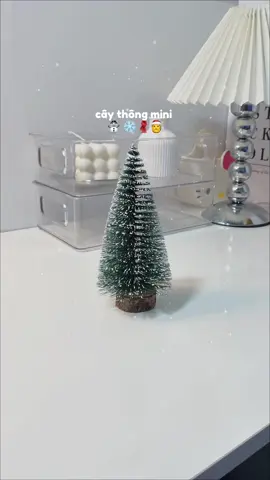 Cây thông mini phủ tuyết chuẩn vibe mùa đông ❄️ #viral #caythongnoel #caythongmini #noel #giángsinh 
