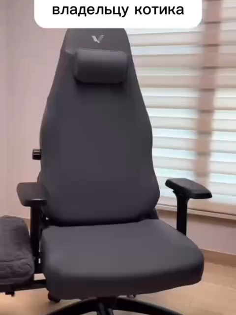 Идеально: для кошатников#девайсы #cat #игровоекресло🖤  Она крепится к вашему трону и превращается в лежанку для пушистика, чтобы тот всегда был рядом и не мешался на столе. Покупка обойдется в $149