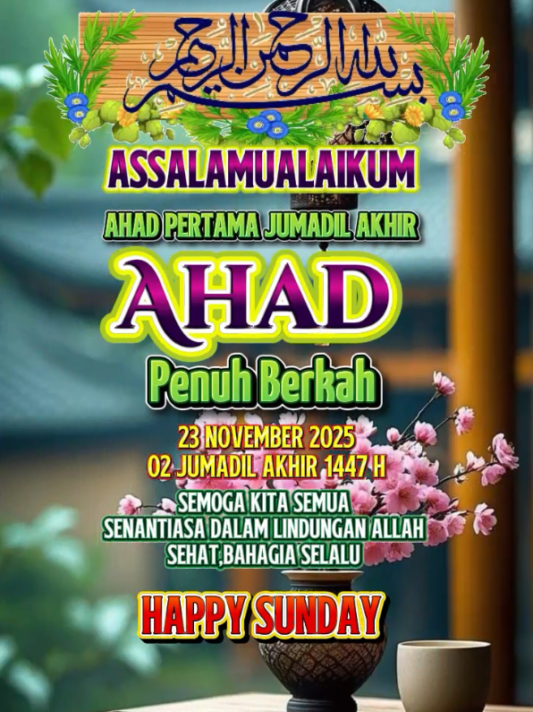 #CapCut #assalamualaikum_shbtku_semua Selamat Berakhir Pekan Semoga sehat dan bahagia selalu #doa #bismillah #fyp 