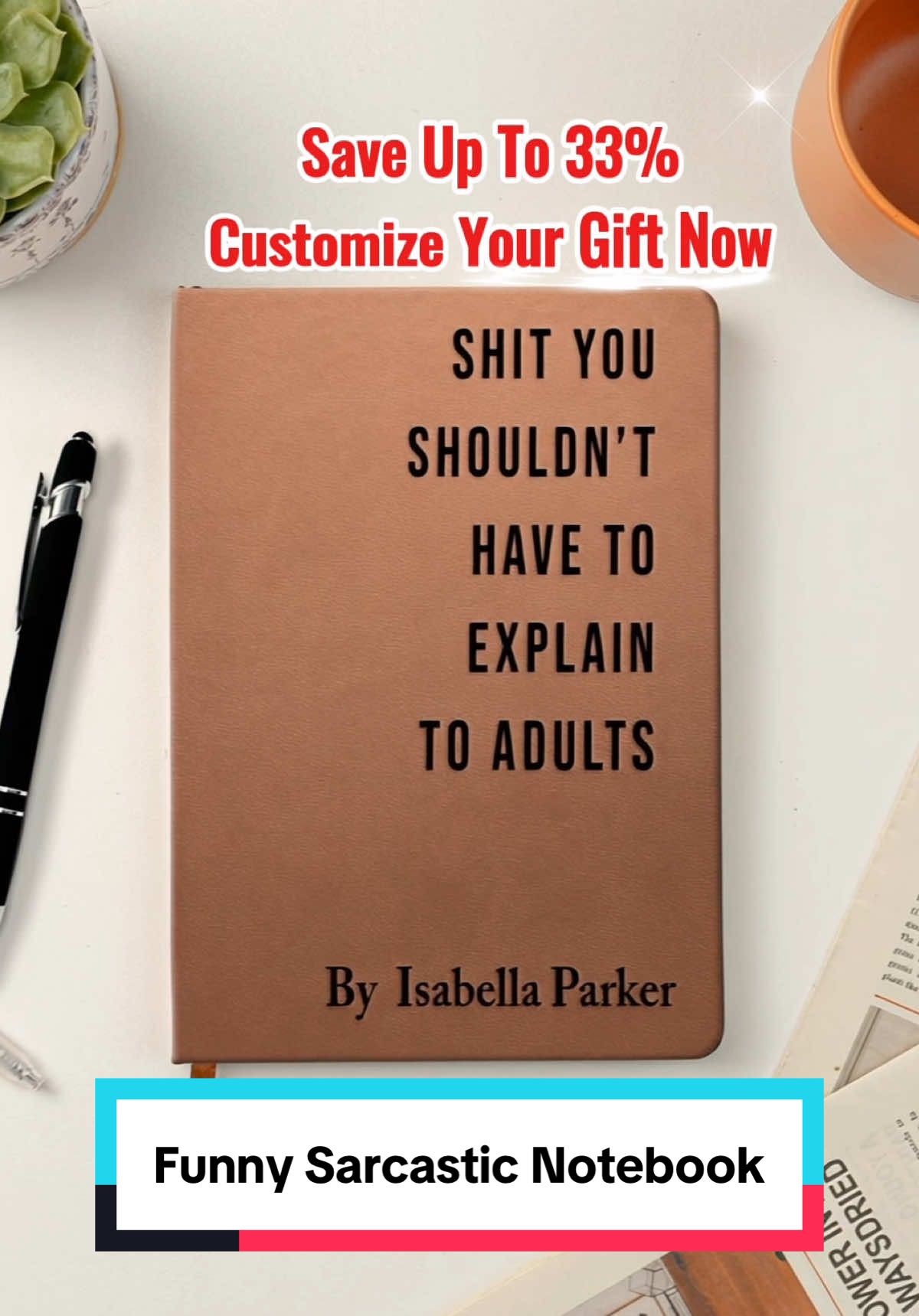 When sarcasm meets your to‑do list 😏📝 Because work never stopped being a comedy.  #macorner #sarcasticjournal #coworkergift #gaggift #whiteelephant 
