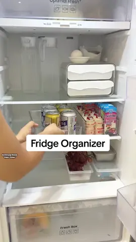 Magandang tingnan sa ref kapag may fridge organizer!#fridgeorganizer #acrylicorganizer #storageorganizer 