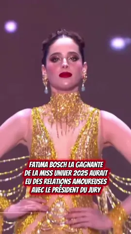 Fatima Bosch, la gagnante de la Miss univer 2025 aurait eu des relations amoureuses avec le président du jury #fatimabosch #raulrocha #missuniverse2025 #fraude #enquete 