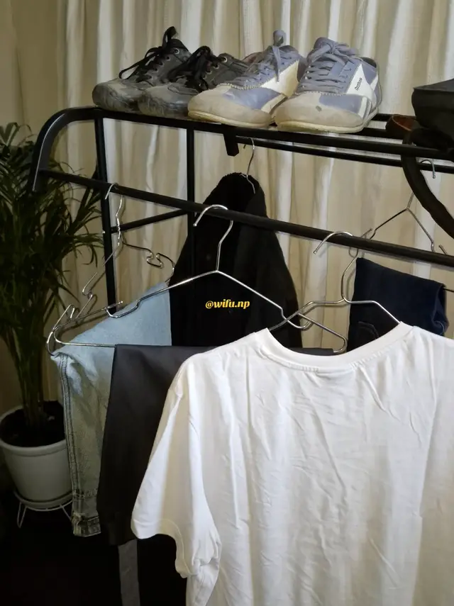 The latest clothrack design in market! Our best selling full iron built clothracks is restocked again, with new upgrades designs this time  ❤️ Colors: Black and White Capacity: 50kgs (models starting from Rs1599 to Rs3999) Dm us on instagram @wifu.np to order yours 💕 Delivery all over Nepal 🚚 #wifunepal #offerdelivery #clothrackstand #pinterestroom #aesthetic 