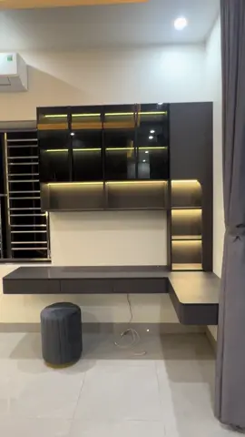 Hoàn thiện PN tone xám đen cho đôi bạn trẻ. ❤️#xuhuongtiktok #thietkenoithat #thicongnoithat #thietkephongngu #noithatsongthuong 