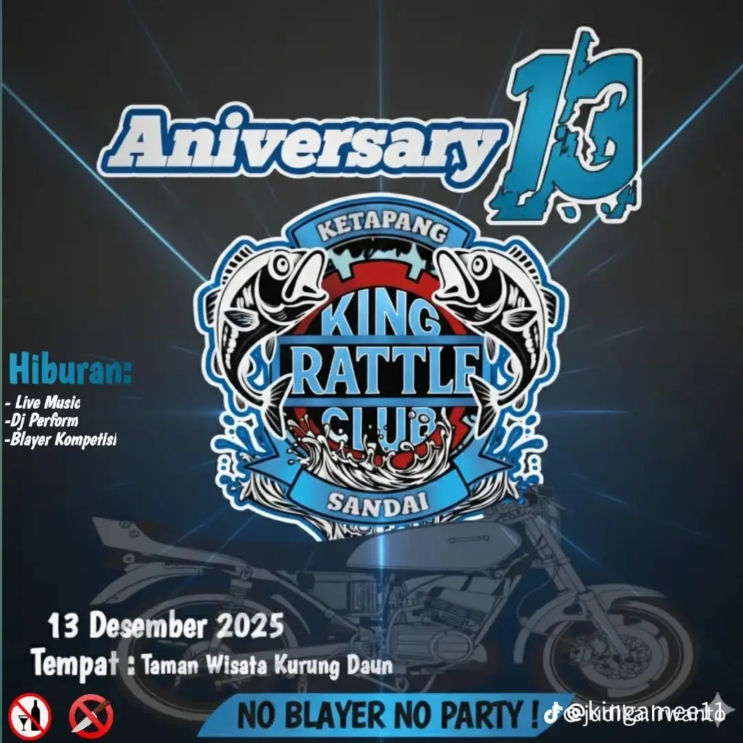 nama kami masih terlalu kecil karena jarang berpatisipasi di acar,jika kali ini berangkat sendiri lagi ok lah bawa namanya berpatisipasi di acara Sandai lagi #kingrattleclubkalimantanbarat #kingrattleclubwestborneo #2stroke #fyppppppppppppppppppppppp 