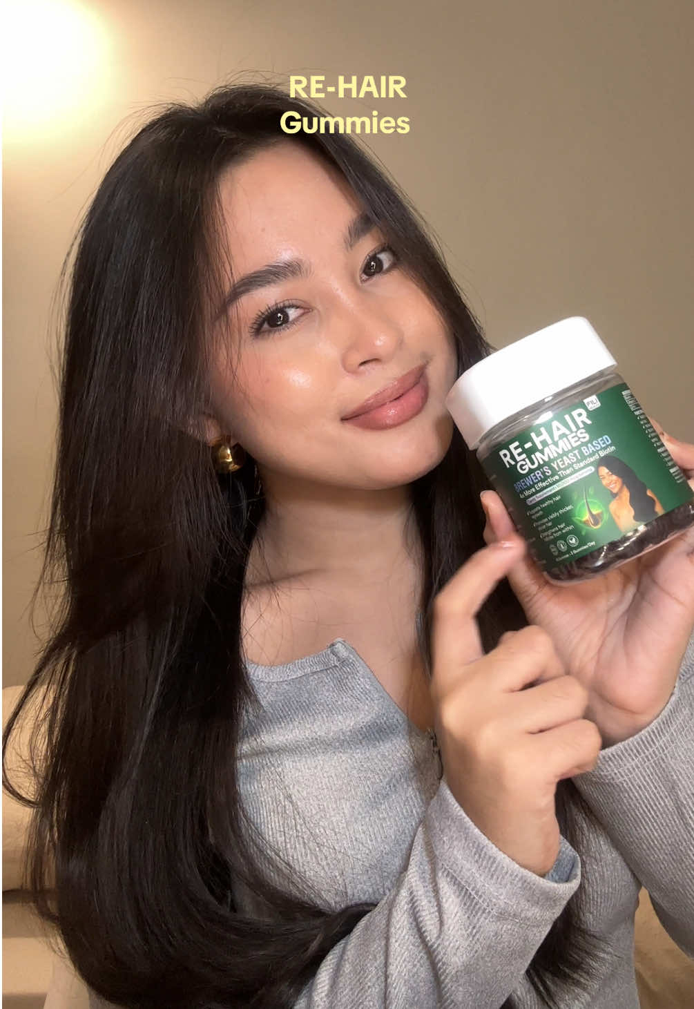 My hair isn’t perfect, it may look healthy but I’ve also experienced hair loss. Hair care products can’t do it all; healthy hair requires care from within too. #hair #haircare #rehairgummies #hairtok 