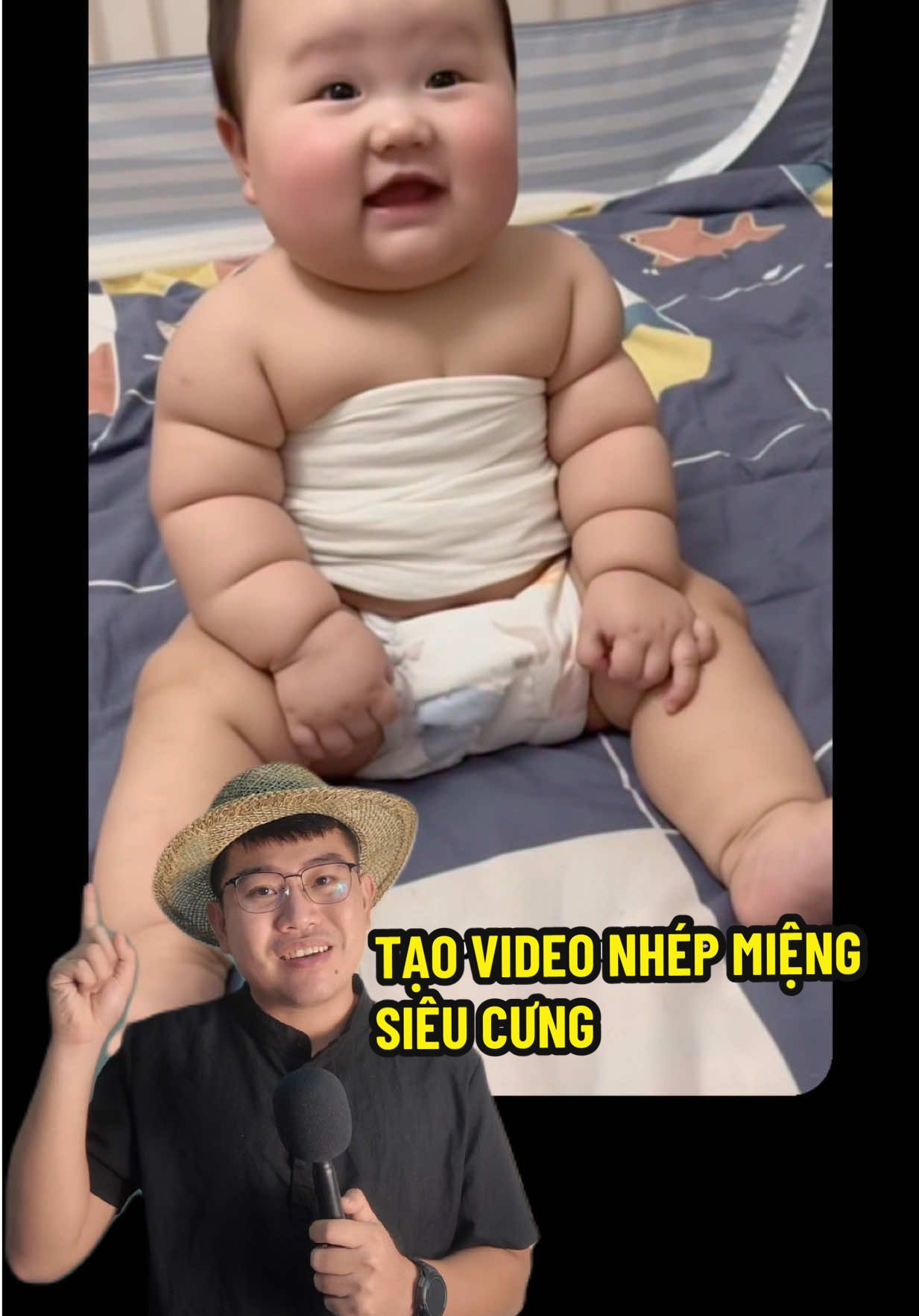 Làm video nhép miệng siêu dễ siêu cưng #nhepmieng #ai #babycute #gemini #funny 