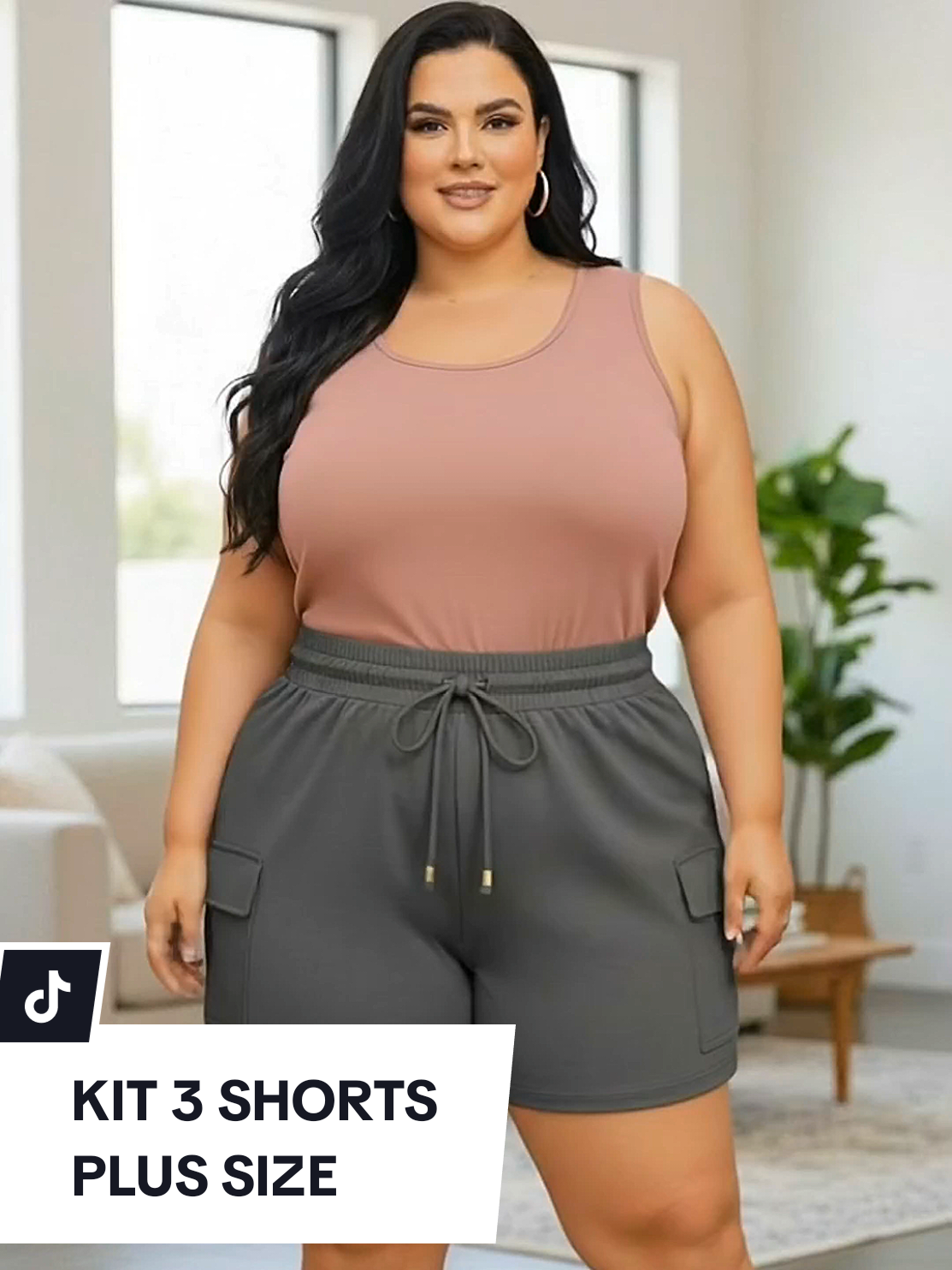 Kit 3 shorts plus size ! #modafeminina #lookfeminino #shorts #short #plussize 