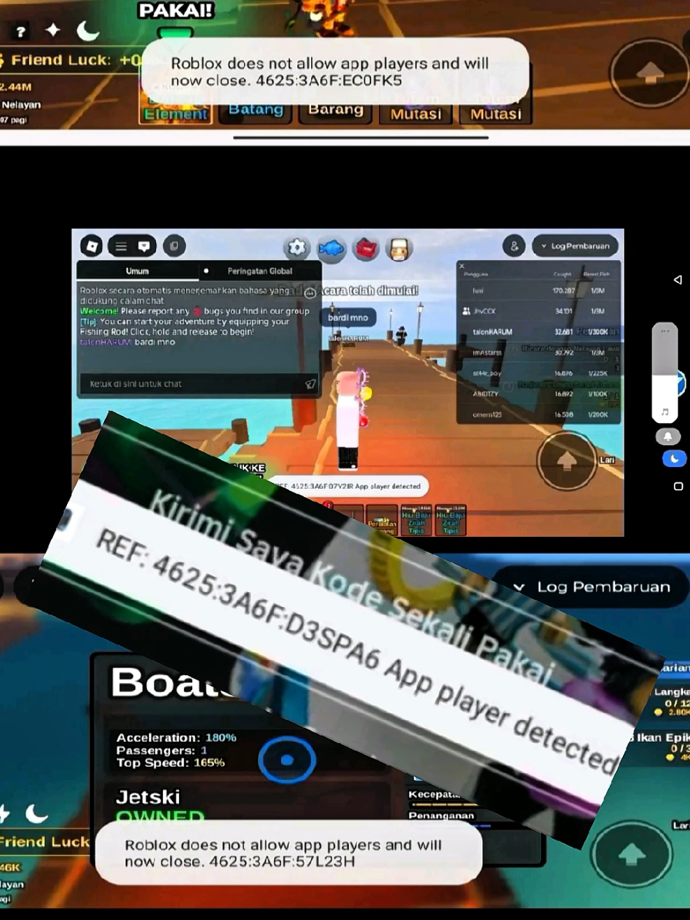Cara fix roblox app player deleted di smua cloud #robloxfishit #talonkikir #redfinger #afkfistit #roblox 