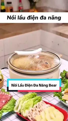Nồi lẩu điện đa năng dung tích khủng cực kỳ tiện lợi sôi nhanh 🥰🙆🏻‍♀️ #noilaudien #noilaudienbear #noilaudiendanang #dogiadung #xuhuong 