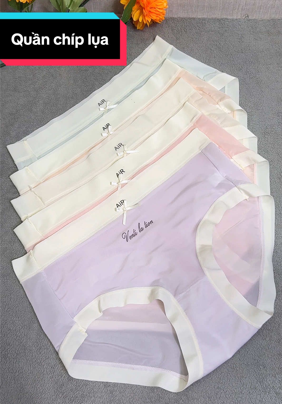 Combo 5-10 Quần chíp lụa mỏng mát, mềm mại #quanchip #quanchipnu #quanchiplua #quanchipsulua #caitiemmekui  @Cái Tiệm Mẹ Kui  @Cái Tiệm Mẹ Kui 