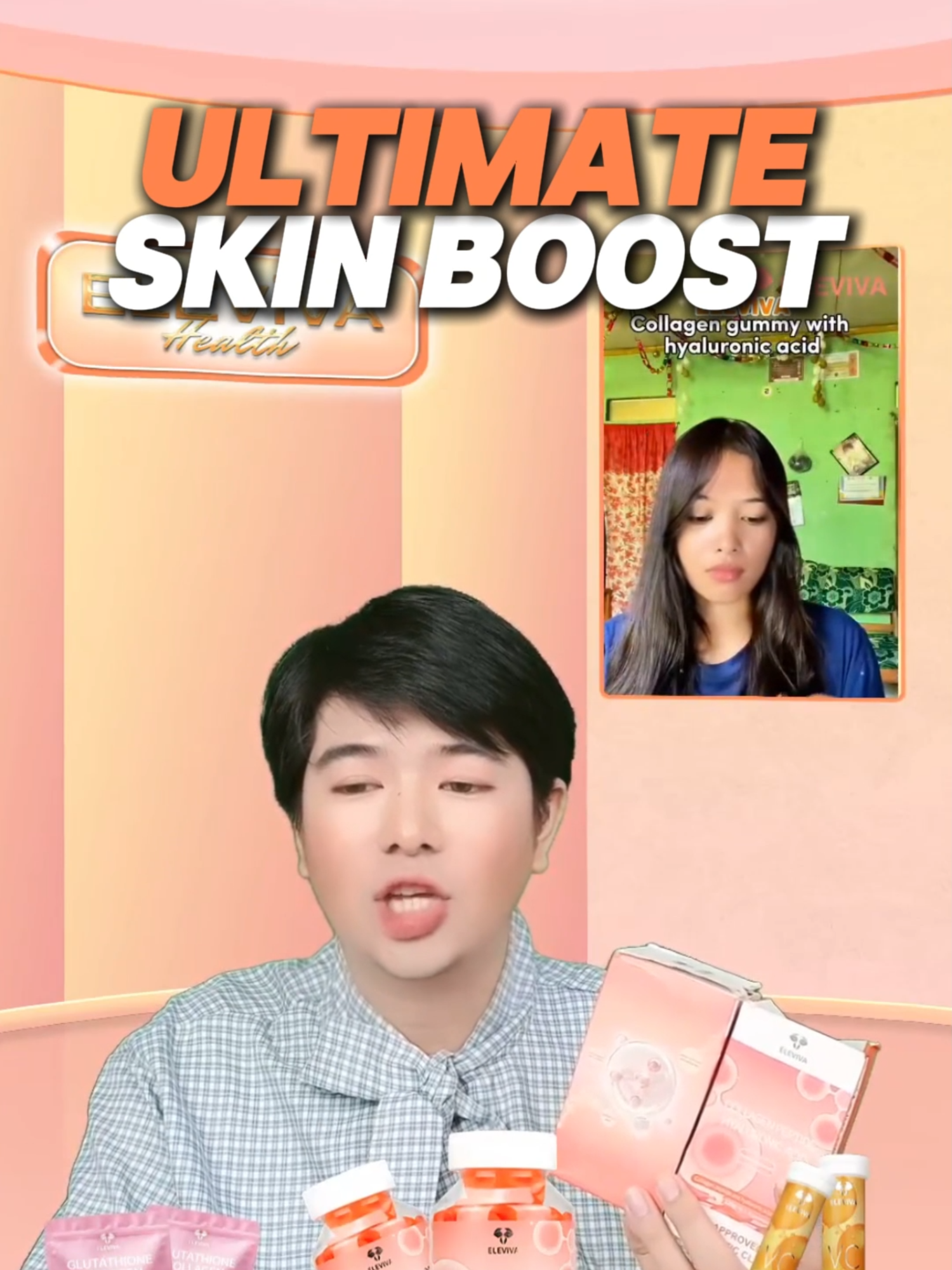 For skin that needs both moisture and firmness, this B1T2 bundle delivers a complete inside-out routine. The Hyaluronic Acid helps keep your skin smooth and hydrated, while Collagen supports firmness and brightness. Together, they help revive your overall glow and skin vitality. Join our LIVE today to see why this combo is loved for transforming dull, tired skin into a fresh, radiant look. #HydratedSkin #GlassSkin #GlowFromWithin #HydrationFromWithin #SkinCarePH #GlassSkinPH #HydrationBoost #BeautyPH #GlowingSkin #SkinGoalsPH #TikTokBeautyPH #SelfCarePH #BeautyDeals #DewySkin #RadiantSkin #SkincareRoutine #ElevivaBeauty #hyaluronicacid #GlutaCollagen #buy1take2