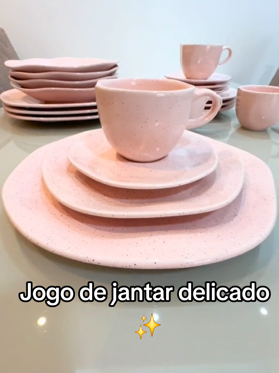Jogo de jantar lindo e delicado ✨️ #jogodejantar #mesaposta #cozinha #achadosshopee 