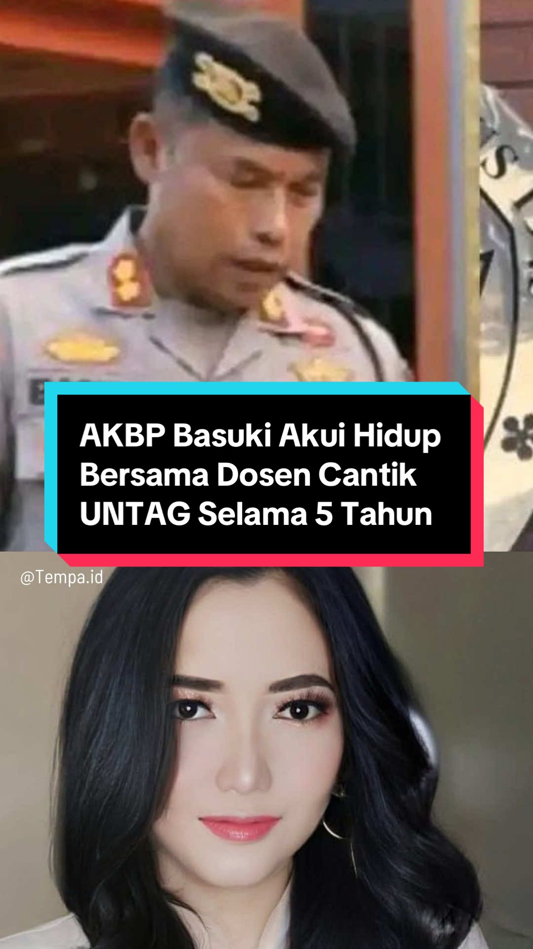 AKBP Basuki (56), awalnya menyatakan tidak memiliki hubungan khusus dengan dosen cantik UNTAG, Levi (35) yang ditemukan hilang nyawa tanpa busana di kamar 210 sebuah kostel. Basuki menjelaskan bahwa ia berada di kamar tersebut untuk mendampingi Levi yang sejak Minggu (16/11) disebut mengalami penurunan kondisi kesehatan akibat masalah tekanan darah dan gula darah tinggi.  Namun, pengakuan tersebut terbantahkan setelah pemeriksaan Bidang Profesi dan Pengamanan (Bidpropam) Polda Jateng. Dalam pemeriksaan, Basuki mengakui bahwa ia dan Levi telah hidup bersama selama sekitar lima tahun, sejak masa pandemi pada 2020. Meski tidak terikat pernikahan resmi, nama Levi bahkan disebut telah dimasukkan ke Kartu Keluarga Basuki dengan status “keluarga lain”, berdampingan dengan istri dan anaknya. #Semarang 