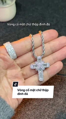 Vòng cổ mặt chữ thập đính đá #vongconam #thoitrangnamvaphukien #thoitrangnamhottrend 