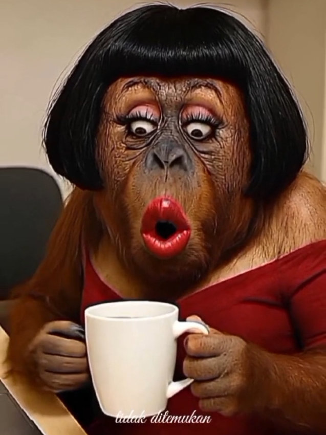 POV ketika cewek minum kopi #monyetlucu #jogedviral #joged #gemes #anomali 