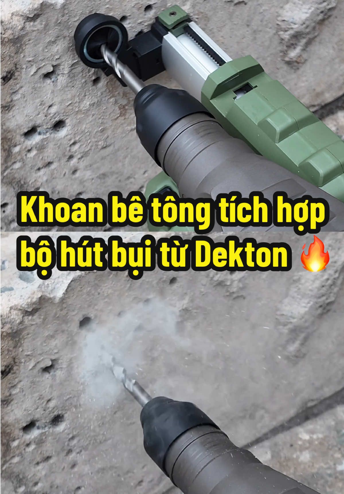 Dòng máy khoan Dekton M21-RH2803 có thể trang bị thêm bộ phụ kiện hút bụi hỗ trợ khoan hiệu quả và vệ sinh hơn #storethietbi #dekton 