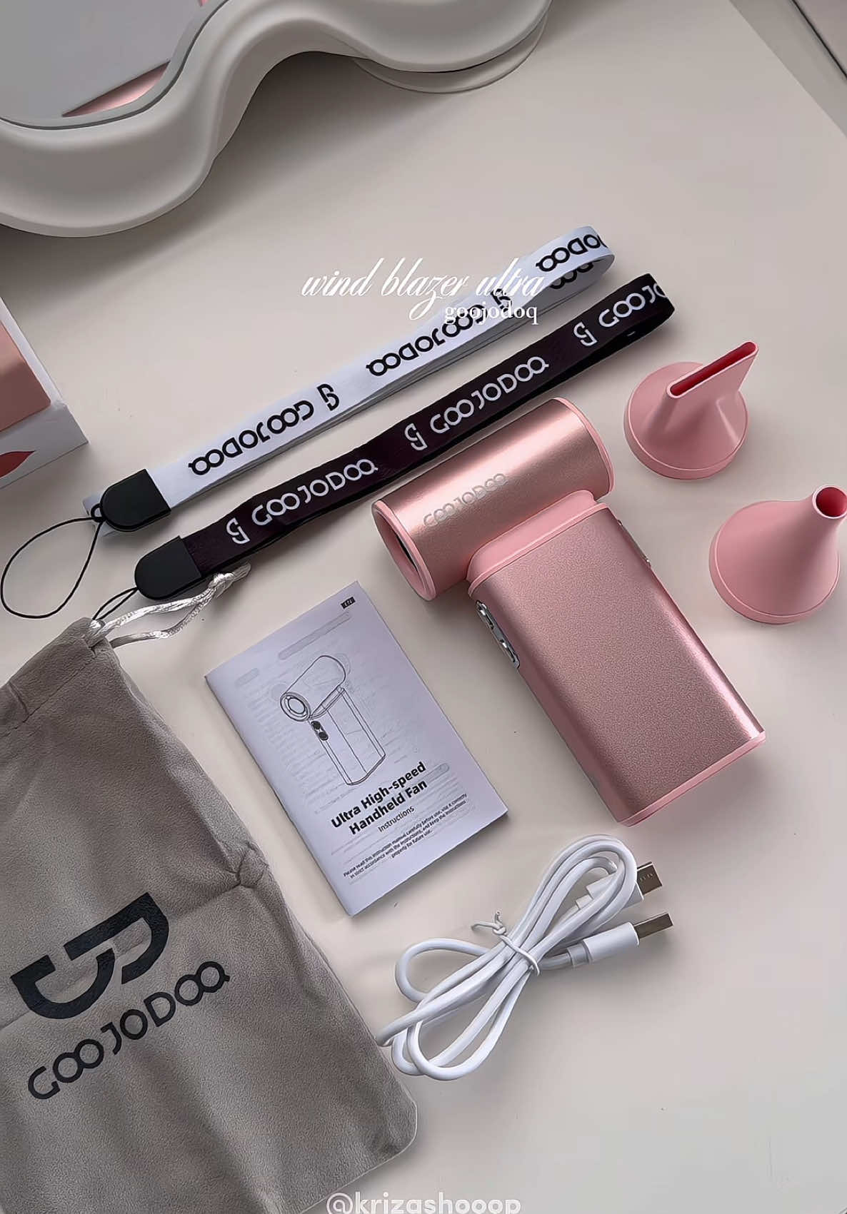 goojodoq wind blazer ultra turbo fan 💞 #goojodoqfan #goojodoqturbofan #turbofan #miniturbofan #handheldfan 