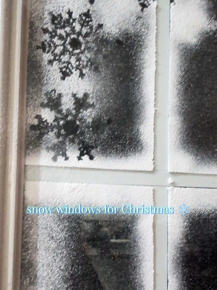 so I've been influenced again 🫣 I actually love the way this looks up close & hate the way it looks from a distance. what did I do wrong? I bought the dollar tree snow spray so maybe that was my mistake 😭 Cute idea, bad execution 😅 #snowspray #diychristmas #christmasdecor #christmas #vintagechristmas 