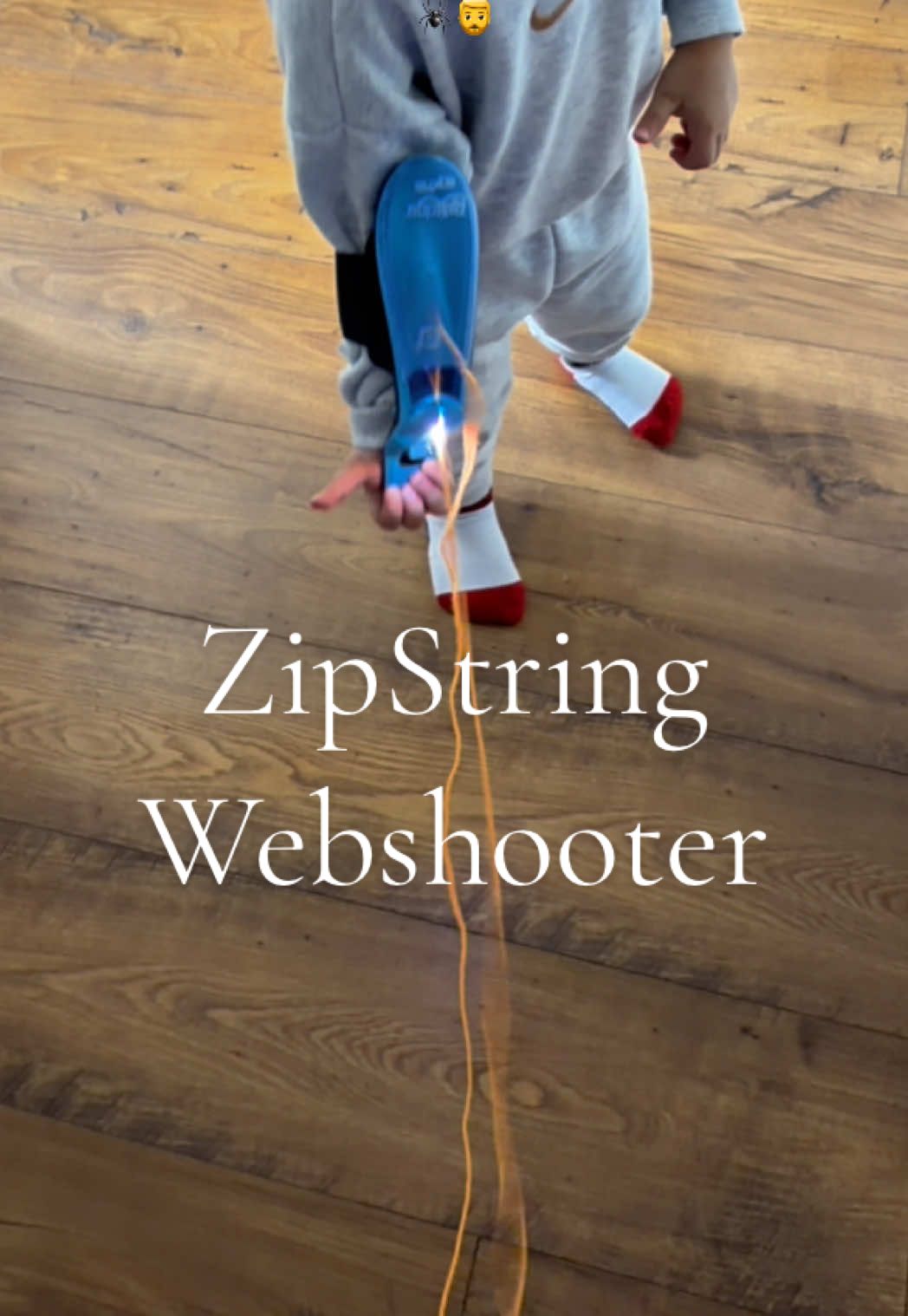Coolest toy!! This is a @ZipString launcher & it comes with 5 different strings of different lengths! Some are neon and some glow in the dark! Very cool gift idea!!  #zipstring #zipstringlaunch #webshooter #tiktokshopcybermonday #tiktokshopblackfriday 