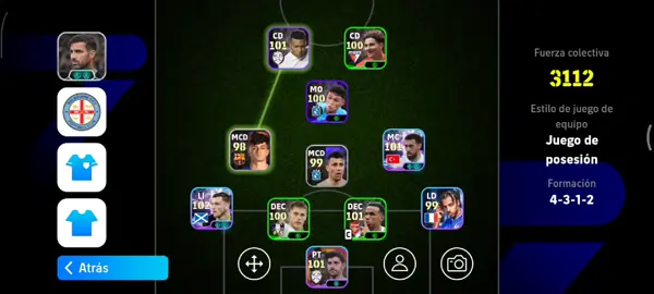 Esta es mi cuenta de eFootball la tengo desde hace 2 meses no le eh metido dinero todo me lo dio el mismo juego 😌 hoy subiré a la segunda división me falta 3 partidos 😁