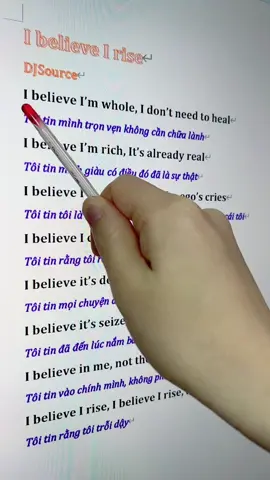 I believe I rise #lyrics #relax #studyenglish #singing #foryou 